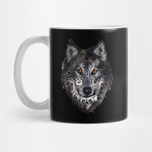 Swirly Wolf Mug